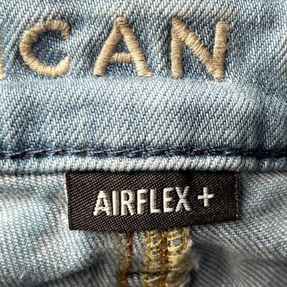 American Eagle Jeans Mens 30 X 30 Slim Straight Airflex Blue Stretch Denim Light - Picture 5 of 10